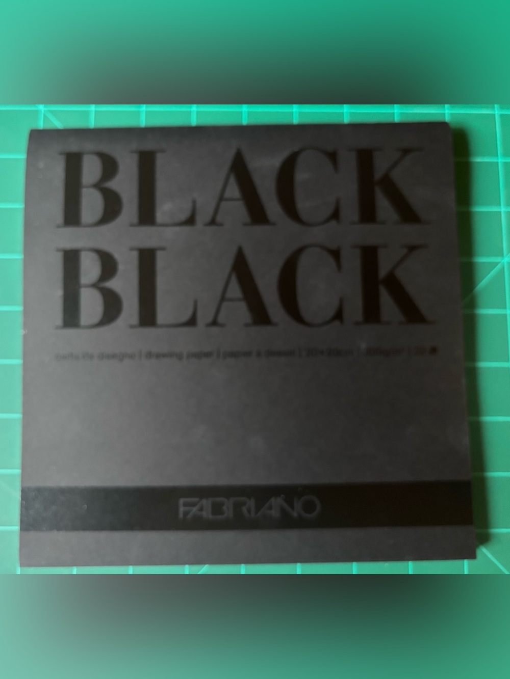 Fabriano Black Black Artists Paper -18 sheets- 8x8 inches